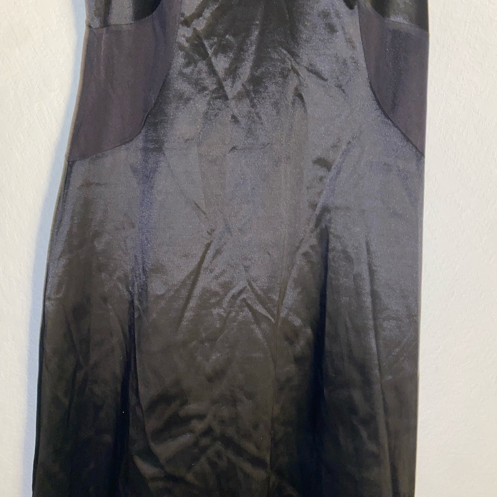 Vintage Vanity Fair Mesh Trim Black Bias Midi Coquette Fairy Slip Dress/Gown 8 - Picture 5 of 14